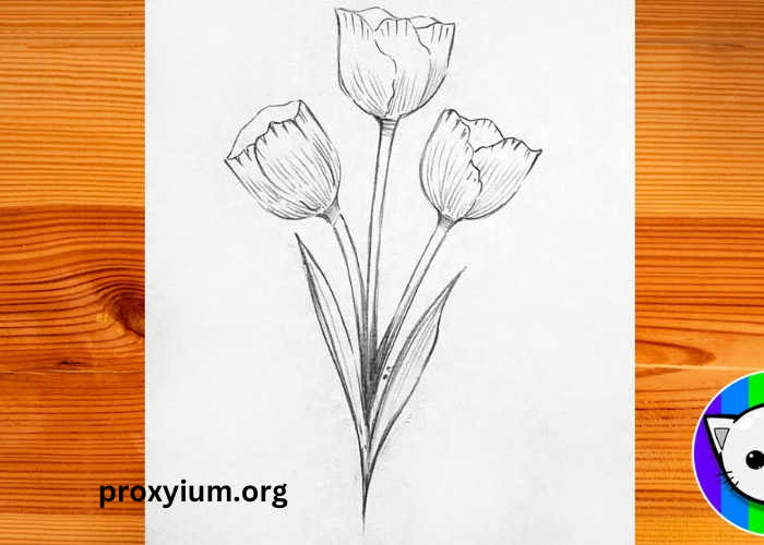 easy:3vz4qc7cf5i= Flowers Drawing