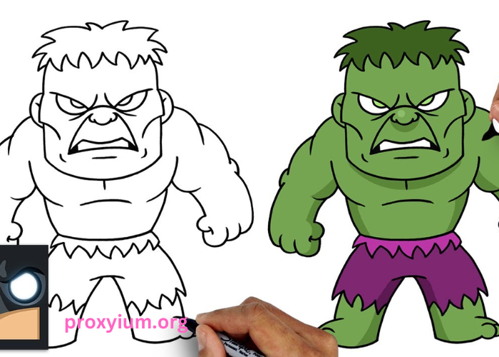 easy:4nocdojnav4= Hulk Drawing